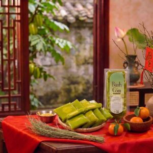 Bánh cốm Làng Vòng nhân đậu xanh dẻo thơm truyền thống Hà Nội