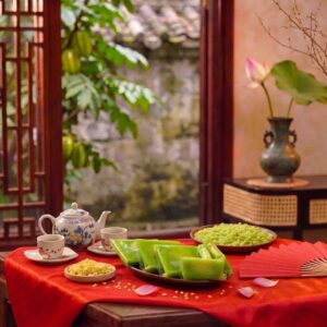 Bánh cốm Làng Vòng nhân đậu xanh dẻo thơm truyền thống Hà Nội