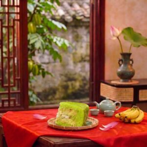 Bánh chưng cốm Làng Vòng nhân đậu xanh thịt truyền thống Hà Nội