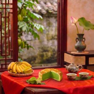 Bánh trung thu nhân cốm Làng Vòng thơm dẻo đặc sản Hà Nội