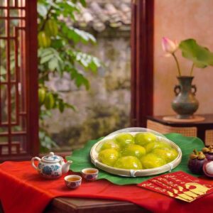 Bánh xu xê cốm Làng Vòng nhân đậu xanh dẻo thơm Hà Nội