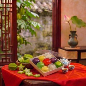 Bánh xu xê cốm Làng Vòng nhân đậu xanh dẻo thơm Hà Nội