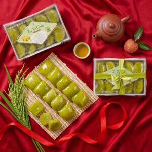 Bánh xu xê cốm Làng Vòng nhân đậu xanh dẻo thơm Hà Nội