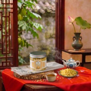 Đĩa cốm rang giòn vàng ươm, đặc sản làng Vòng Hà Nội