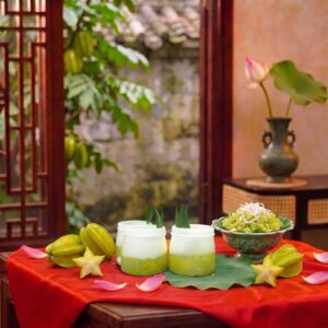 Sữa chua cốm Làng Vòng thơm mát kết hợp cốm nếp non