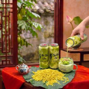 Trà sữa cốm thơm béo ngậy với hương nếp cốm non