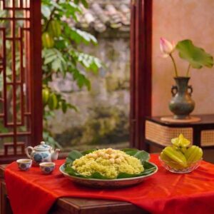 Xôi cốm Làng Vòng dẻo thơm màu xanh tự nhiên Hà Nội