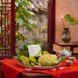 Xôi cốm Làng Vòng dẻo thơm màu xanh tự nhiên Hà Nội