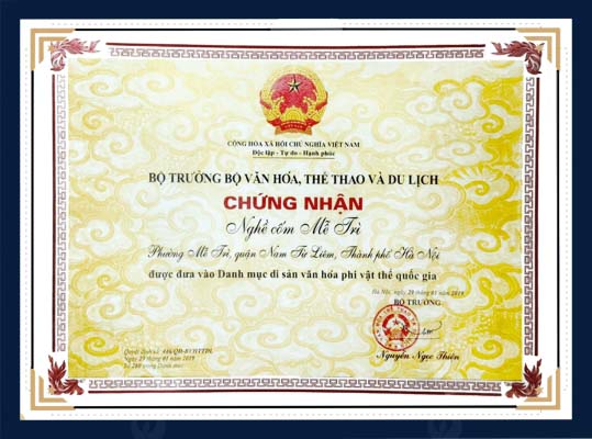 Cốm Làng Vòng xanh tự nhiên đặc sản truyền thống Hà Nội