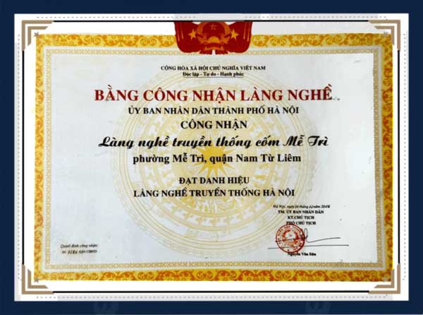 Cốm Làng Vòng xanh tự nhiên đặc sản truyền thống Hà Nội