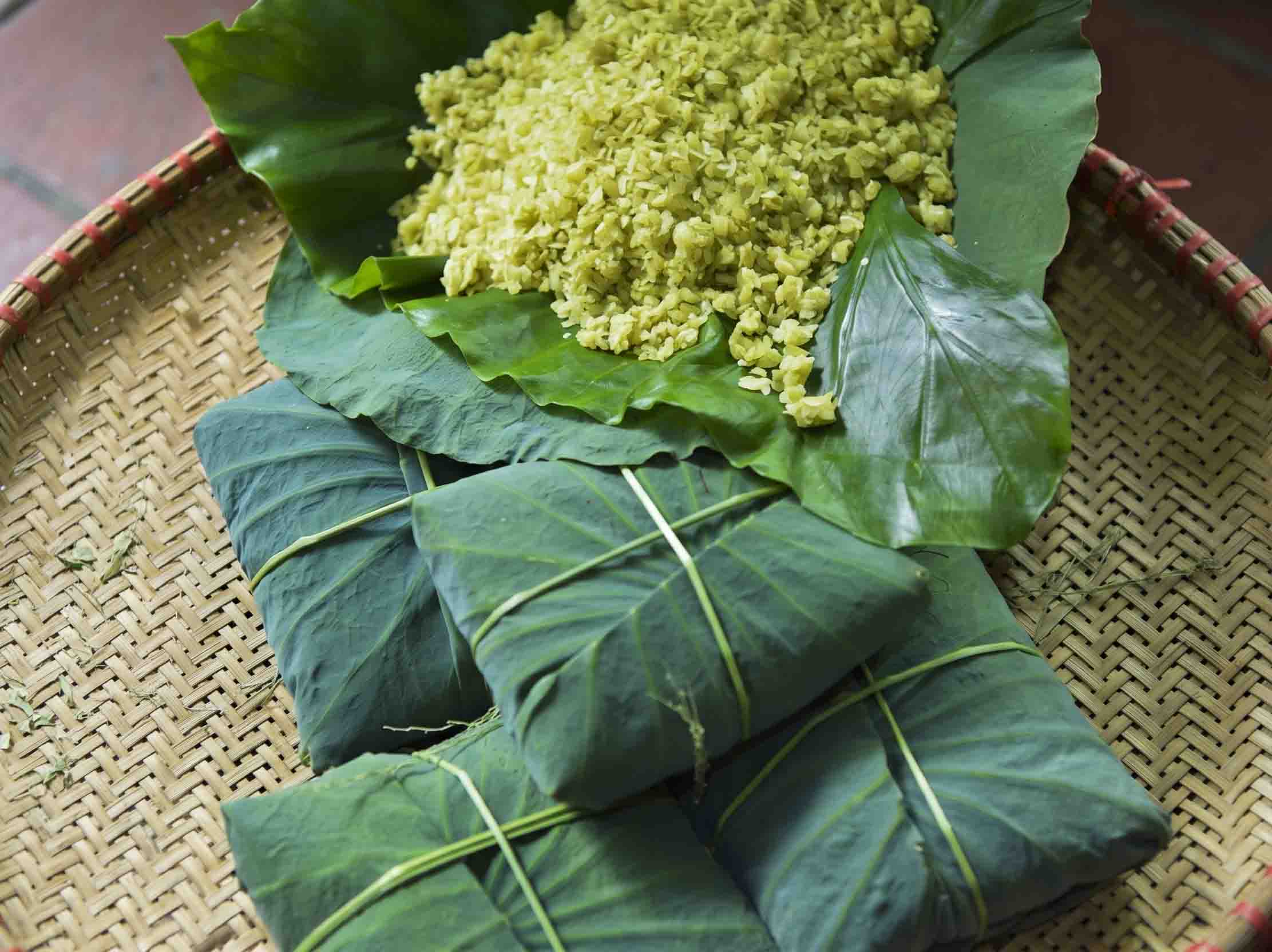 Cốm Làng Vòng xanh tự nhiên đặc sản truyền thống Hà Nội